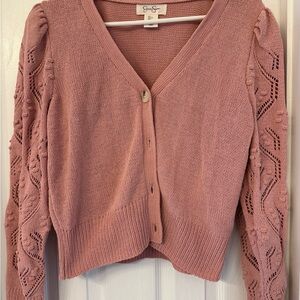 Jessica Simpson Dusty Rose Knit Cardigan